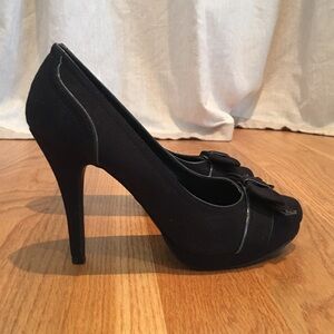LIMELIGHT Black Suede Heels